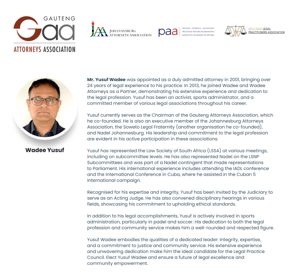 GAA Approved Candidates for Provincial Elections 2025 - Wadee